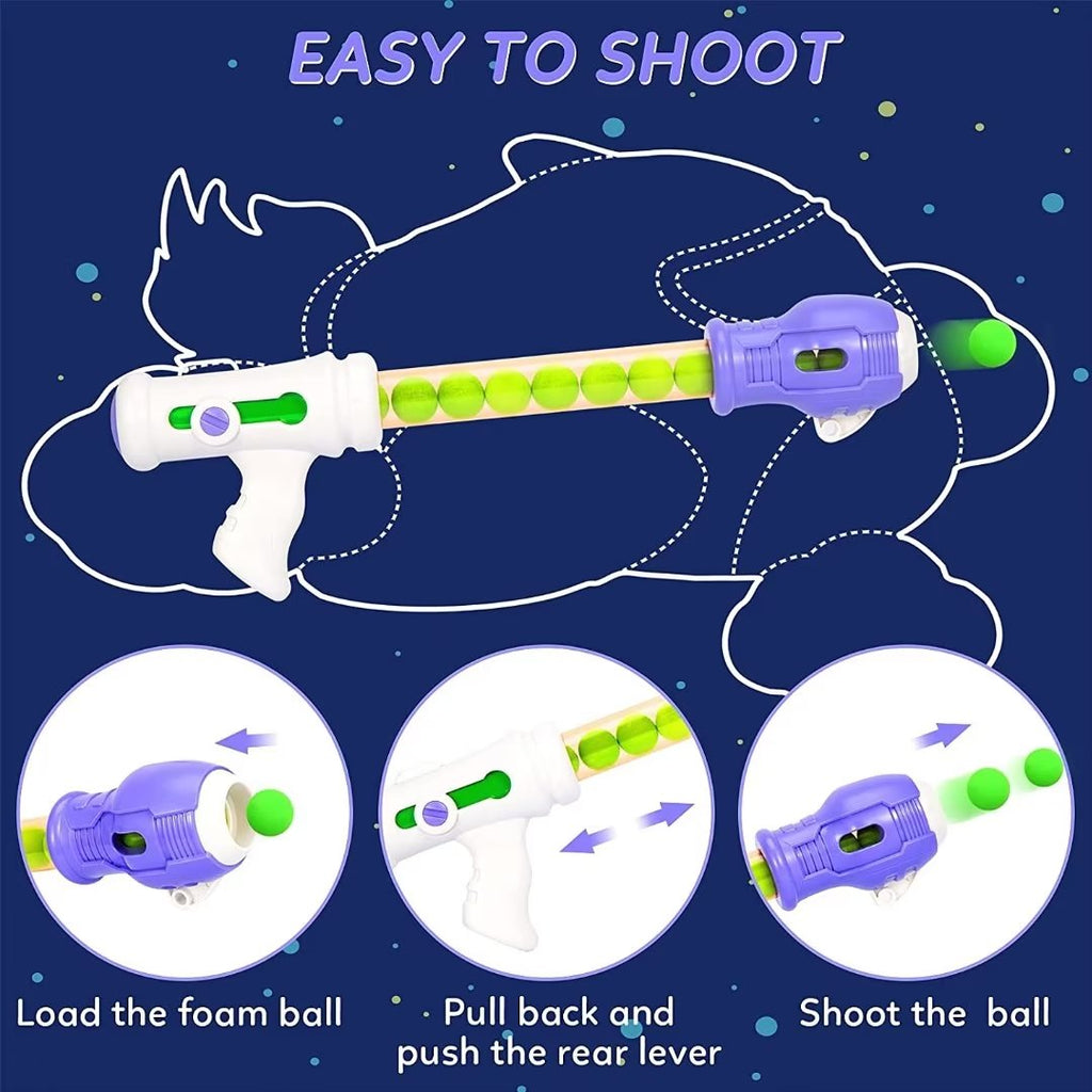 3 Packs Foam Ball Air Toy Guns with Shooting Target 48 Foam Balls P1250
