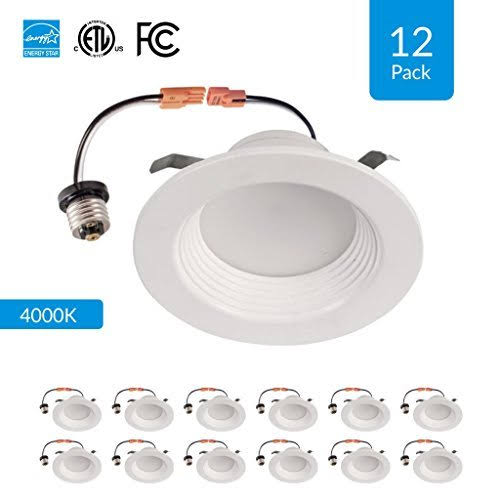 4-Inch Dimmable LED Recessed Lights 12-Pack 4000K S597