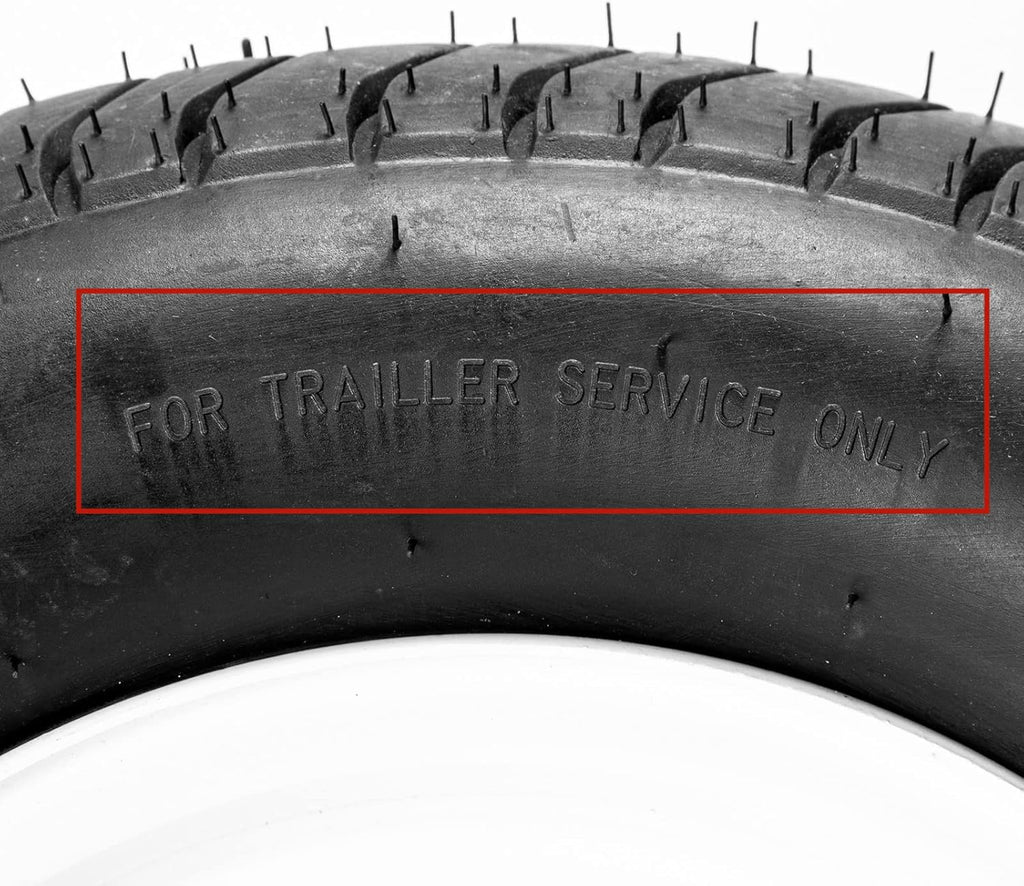 5.30 x 12 Trailer Tire and Wheel 5 Lug White Spoke Pack of 2 Y408113