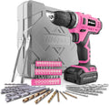 50 Piece Pink 12V Cordless Drill Driver & Multi Bit Set with Tool Case B731210