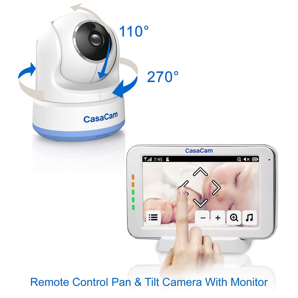 Video Baby Monitor with 5 Touchscreen and Pan & Tilt Camera Z134642