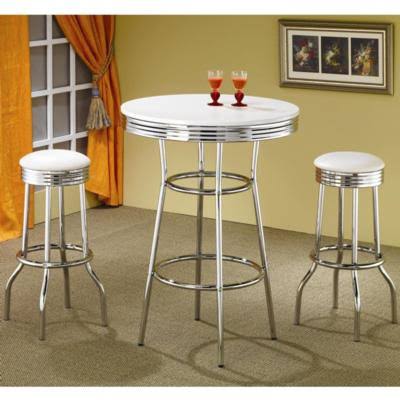 White Bar Stool Set of 2 L94201
