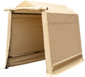 Beige Steel Outdoor Storage Shed with Roll-up Zipper Door U205966