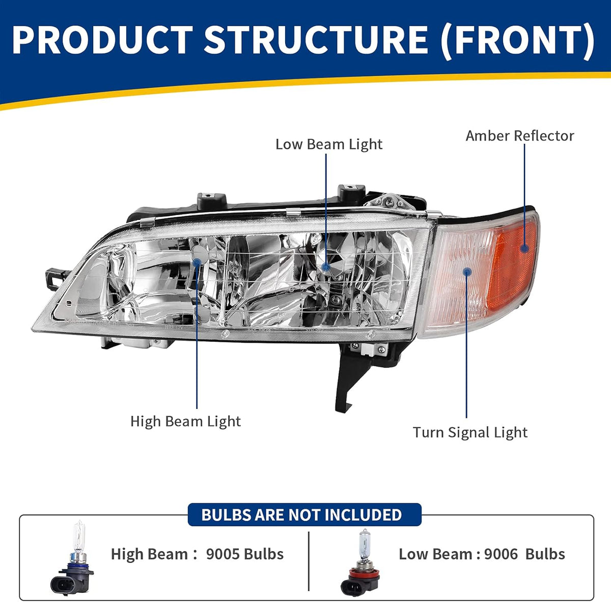 Headlight Assembly for Accord 1994 1995 1996 1997 B184