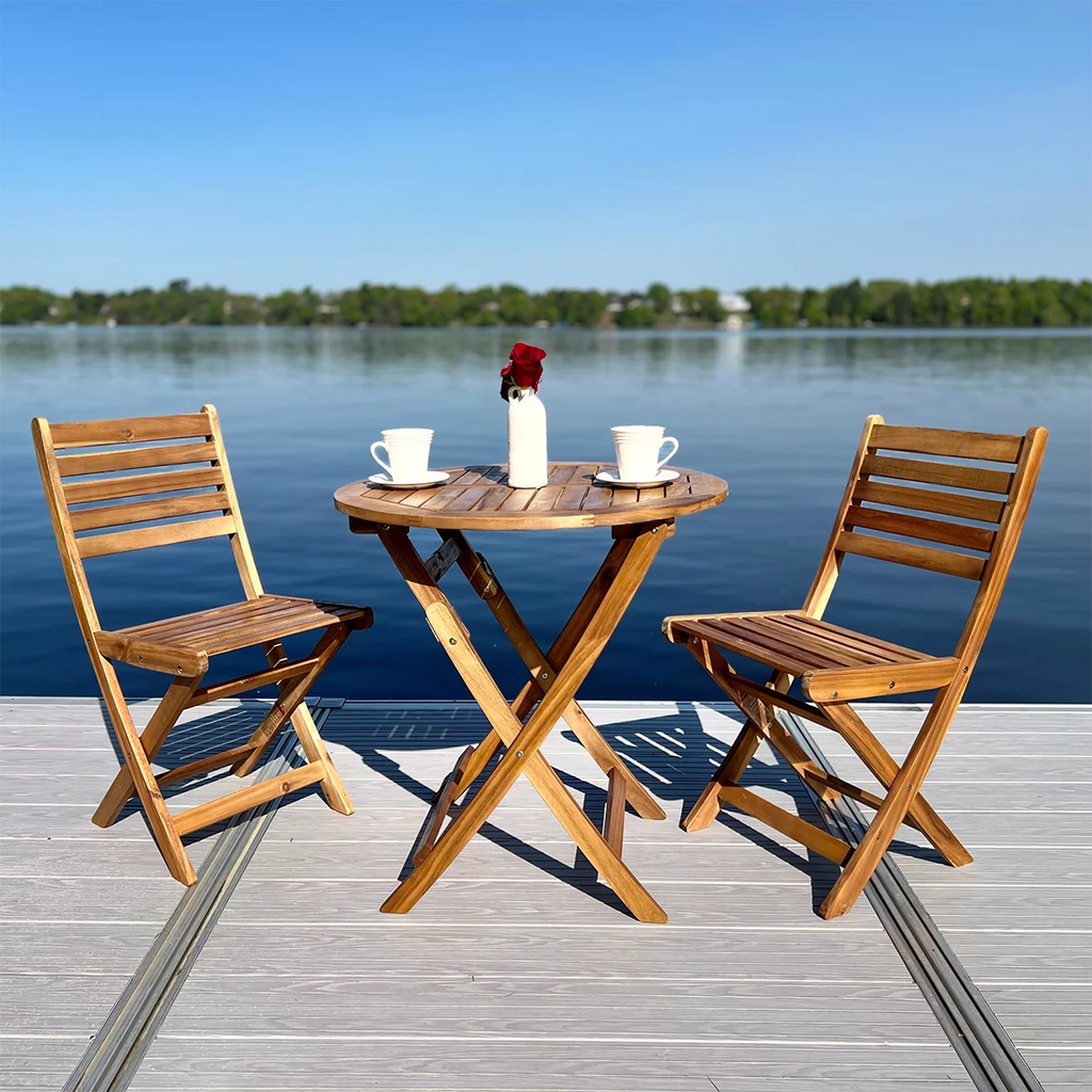 Folding Acacia Wood Bistro Table I176