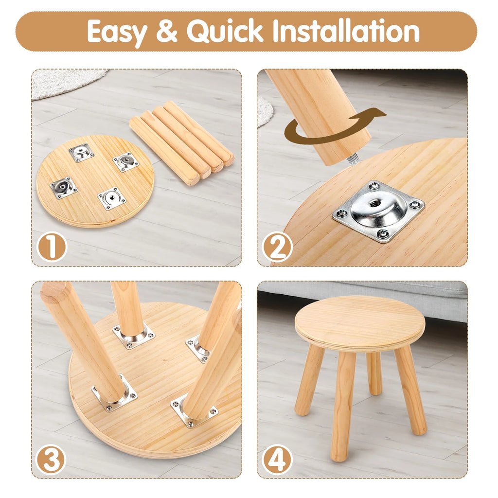 Solid Wood Kids Step Stools 2 Pack A1427