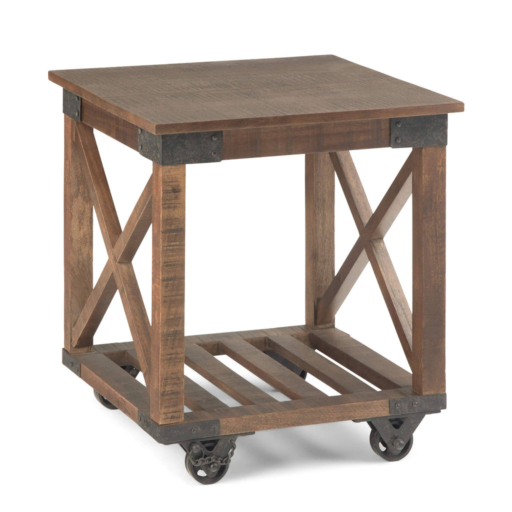 Distressed Brown End Table R240845