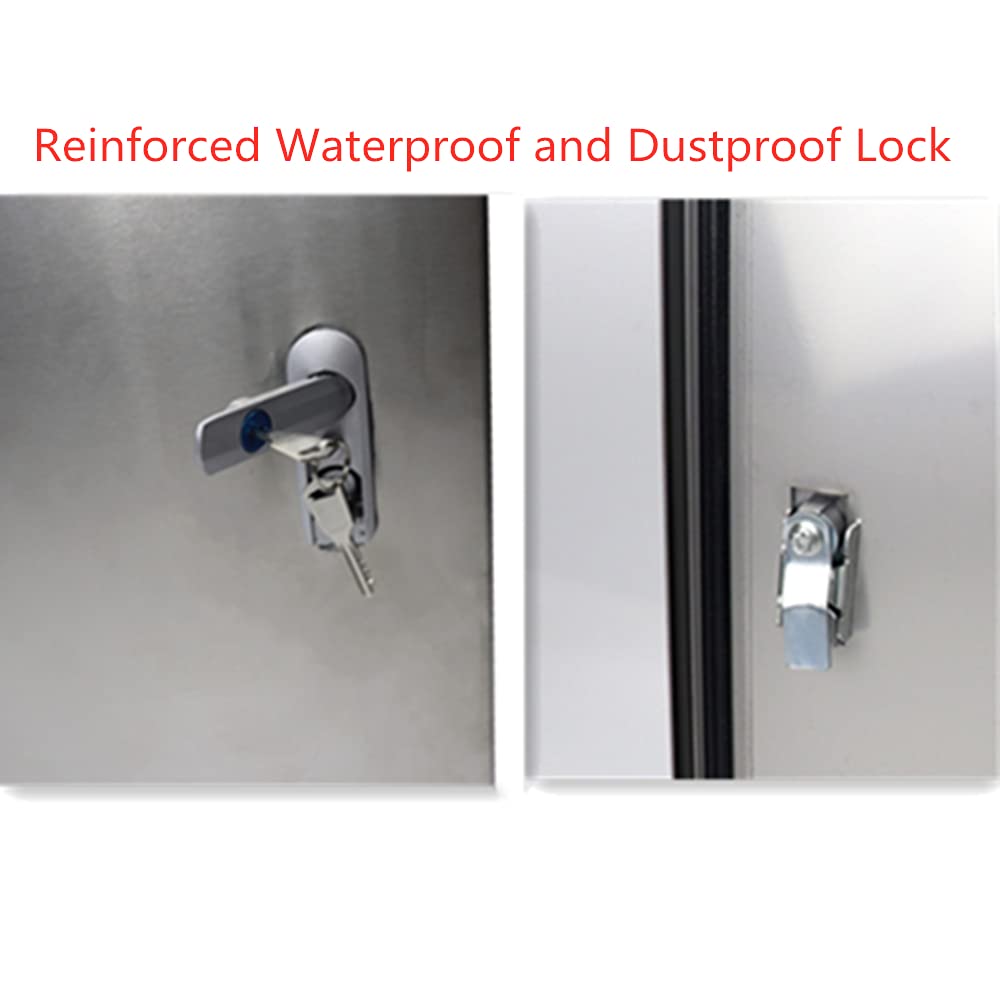 304 Stainless Steel Electrical Enclosure Box 20'' x 16'' x 8'' with Mounting Plate W53906