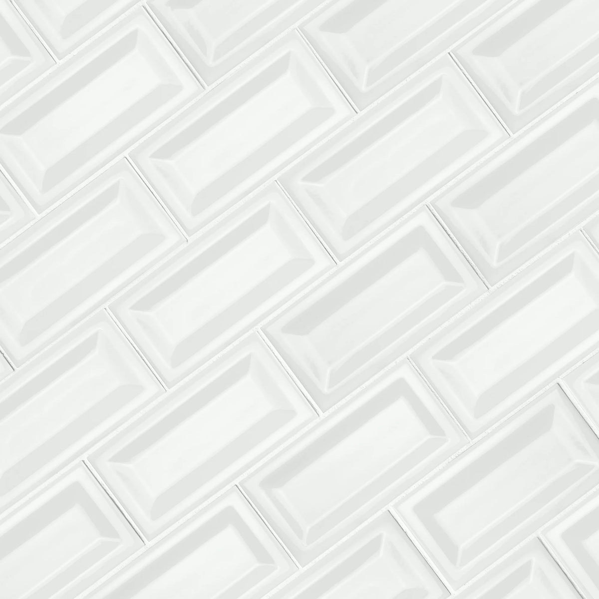 White Glossy 3 in. x 6 in. Glossy Ceramic Wall Tile (10.66 sq. ft. / case) N283