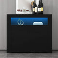White High Gloss Sideboard Buffet Storage Cabinet with Led Lights U121