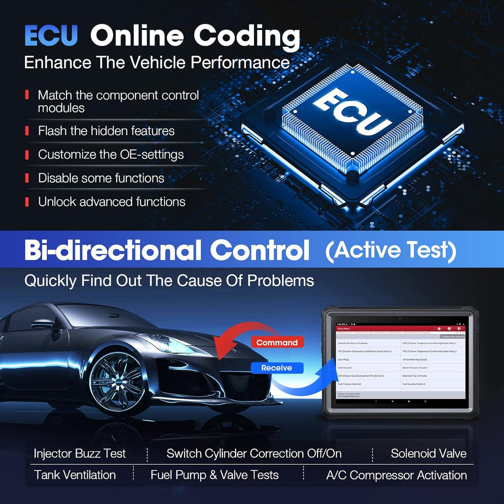 Bidirectional Auto Scanner with ECU Coding H244172