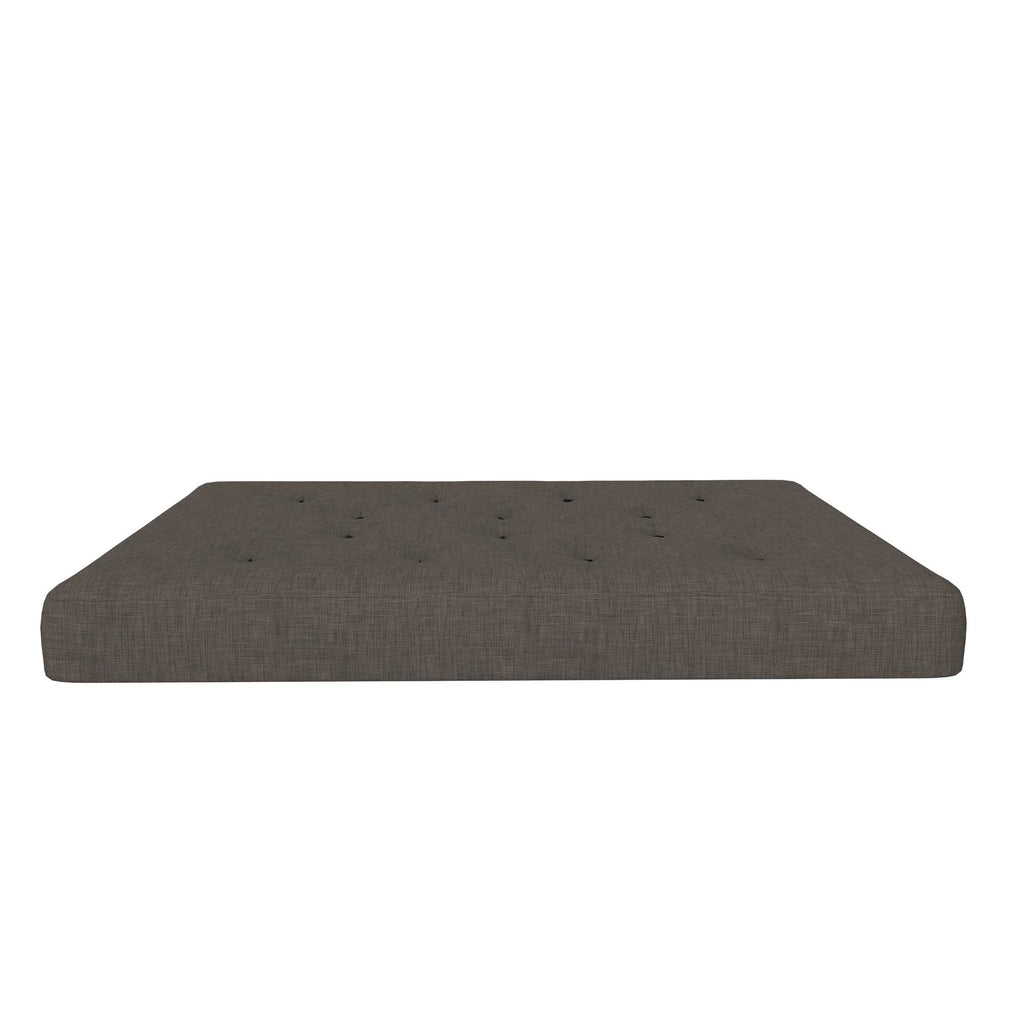 Full True Black Polyester Linen Futon Mattress U586