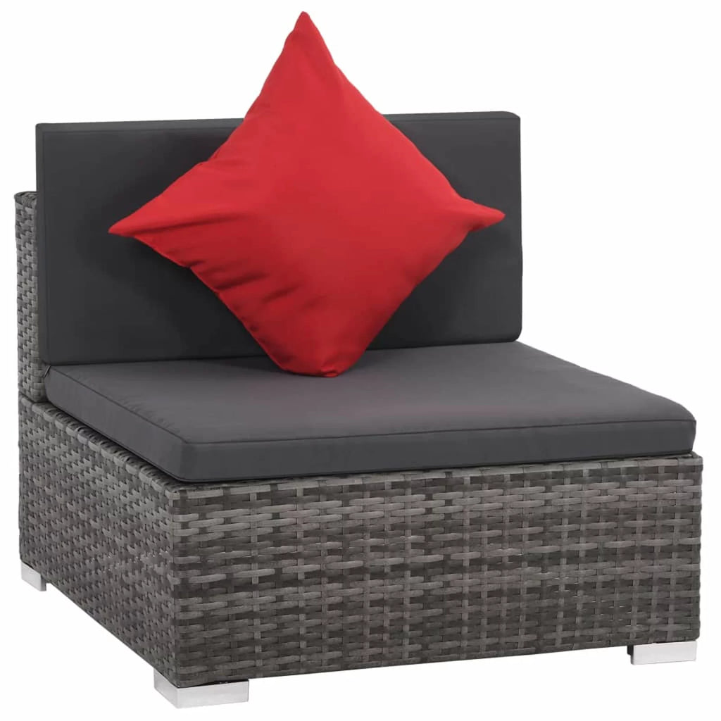 8 Piece Cushioned Poly Rattan Outdoor Conversation Set N28234