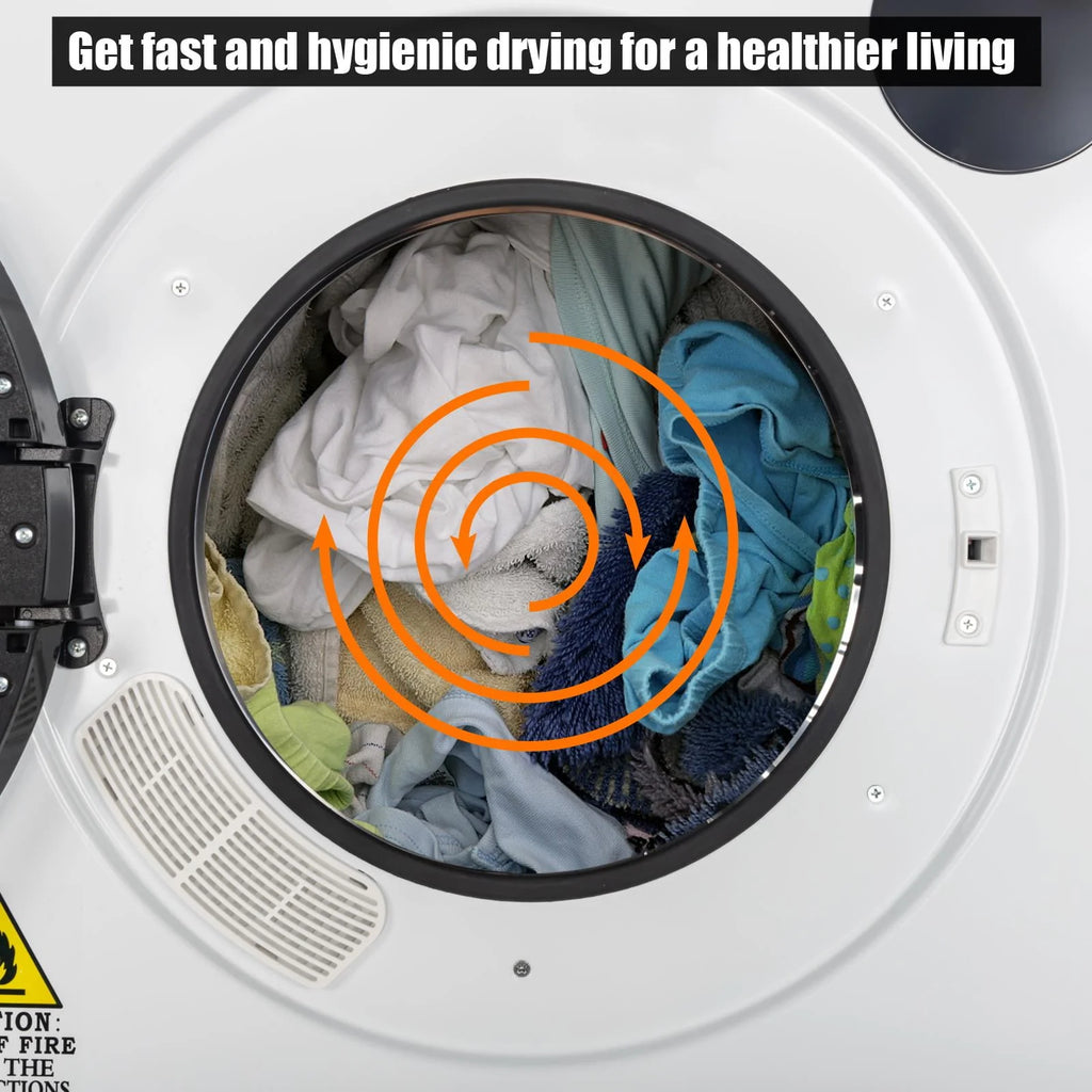 White Compact Electric Drum Dryer F169