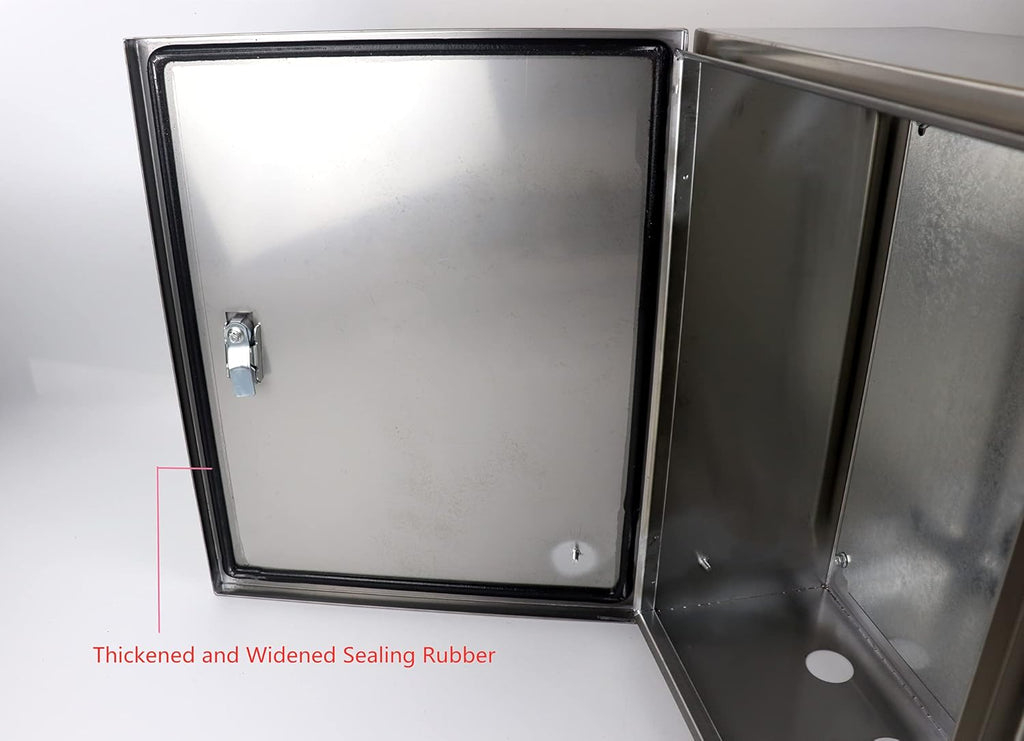 304 Stainless Steel Electrical Enclosure Box 20'' x 16'' x 8'' with Mounting Plate W53906