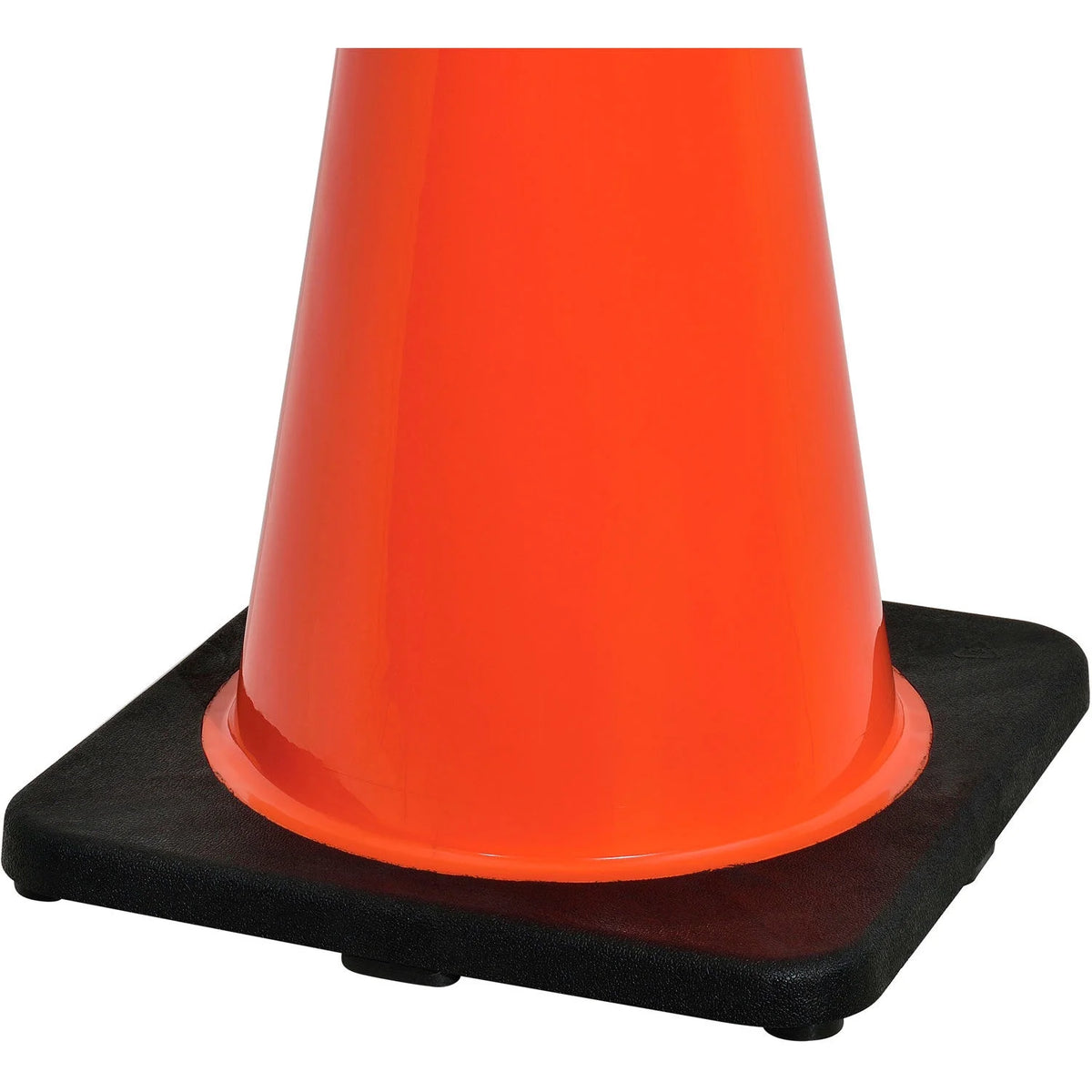 28" Non-Reflective Traffic Cone with Black Base V76233