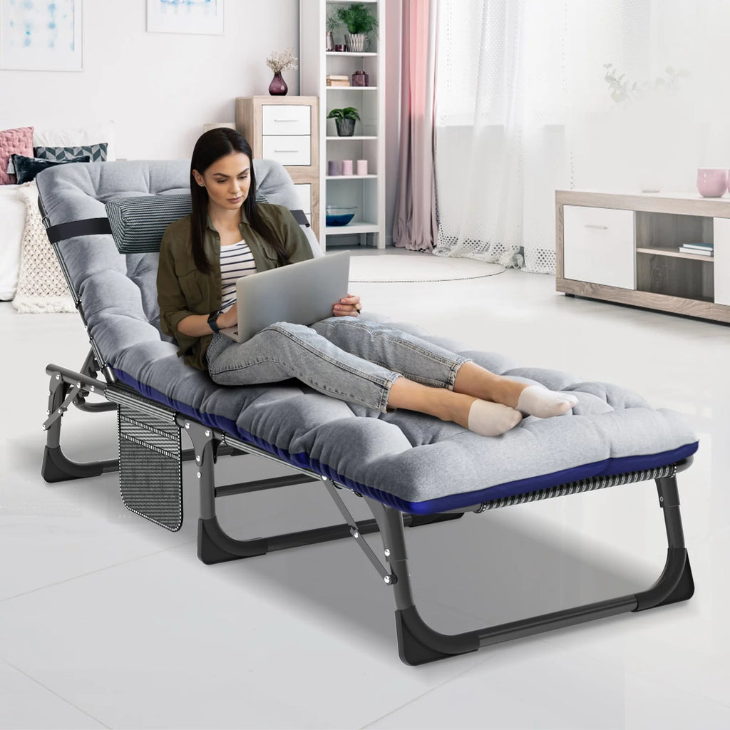 Camping Cot with Mattress and Pillow P7392