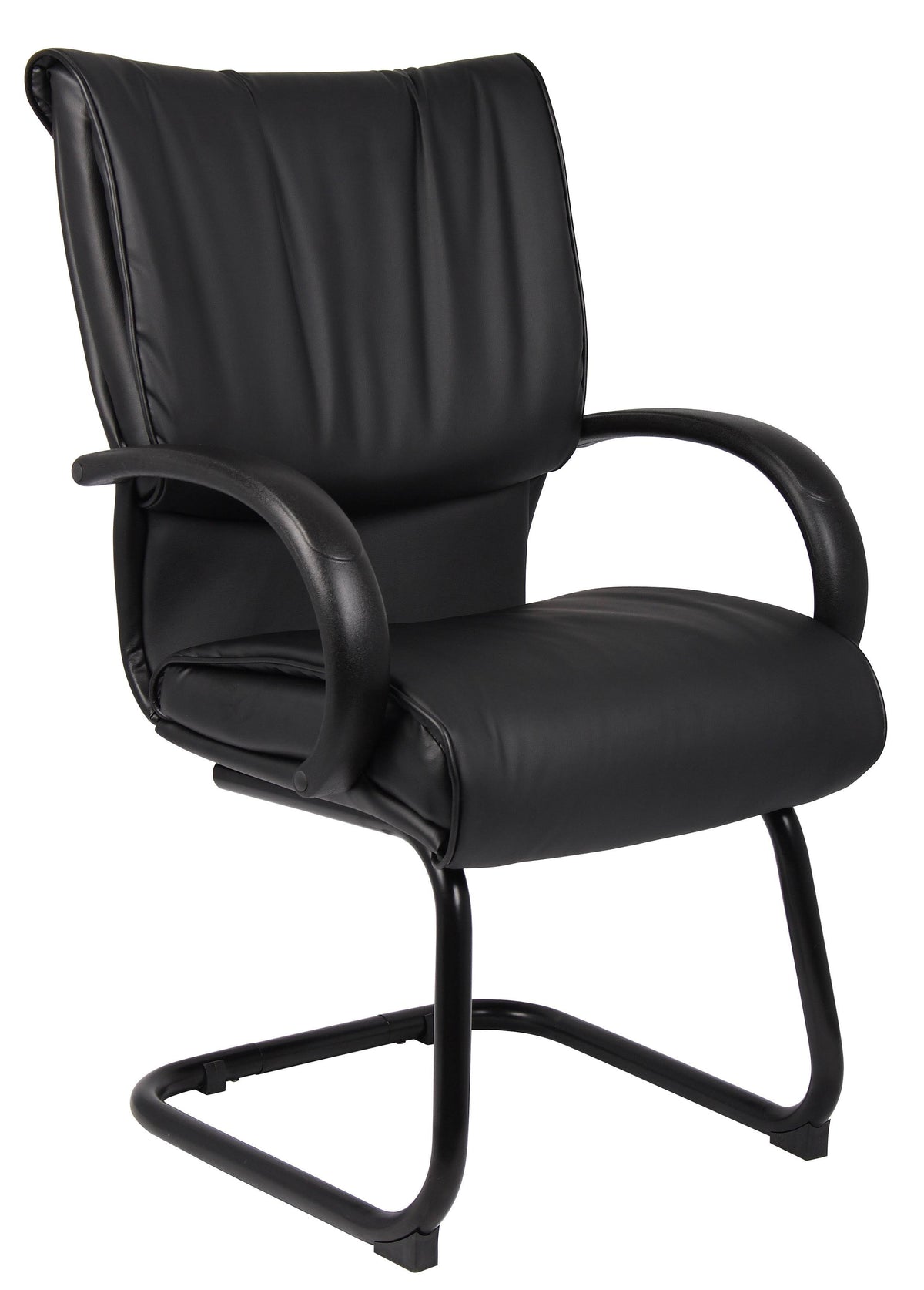 Black LeatherPlus Guest Chair Q666