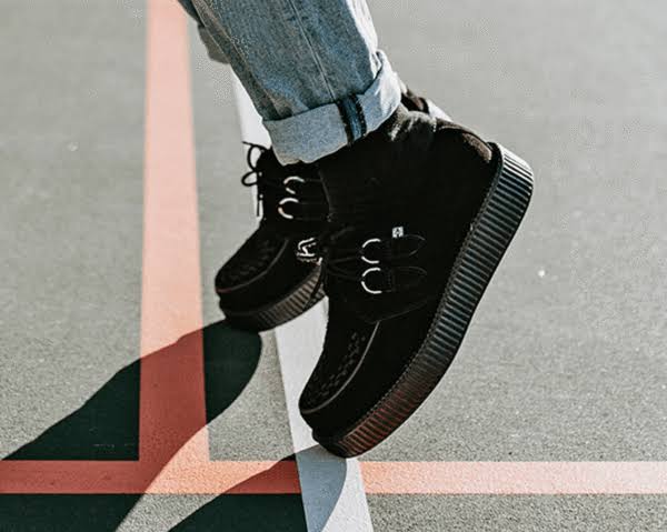 Black Suede Low Creeper Z79058