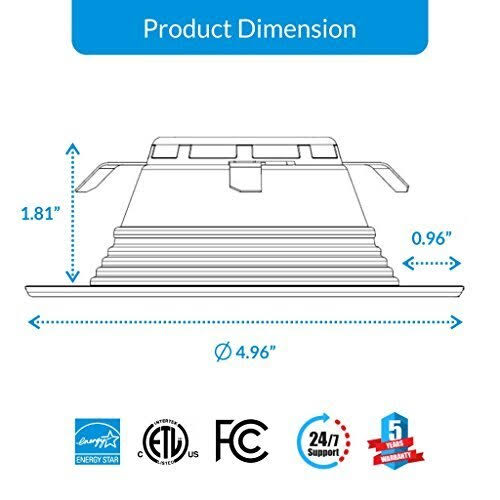 4-Inch Dimmable LED Recessed Lights 12-Pack 4000K S597