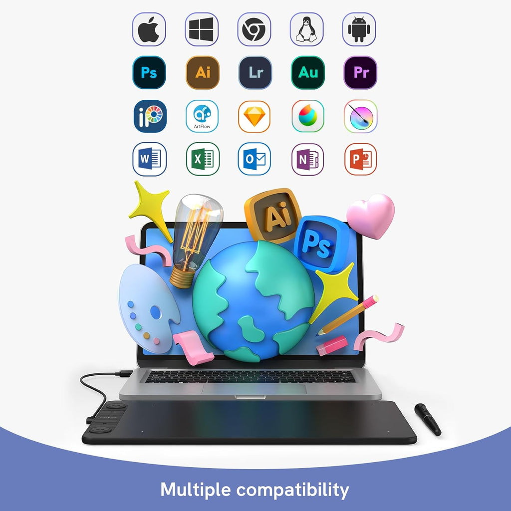 10 x 6 Inch Drawing Tablet with 8 Shortcut Keys H87892