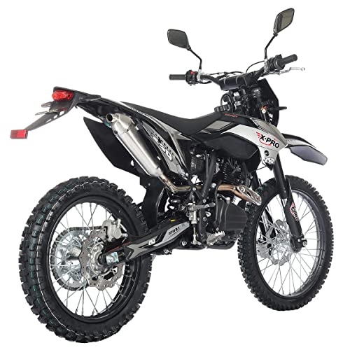 250cc Dirt Bike with 5-Speed Manual Transmission, Electric/Kick Start, 21"/18" Wheels M41198