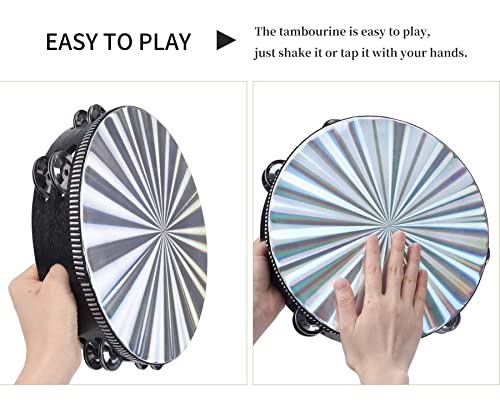 10 inch Tambourine with Double Row Jingle Handheld Percussion Y205