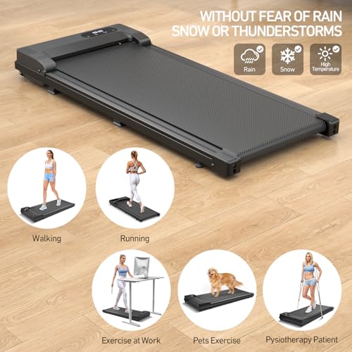 Under Desk Portable Walking Treadmill with Remote Control LED Display T999170