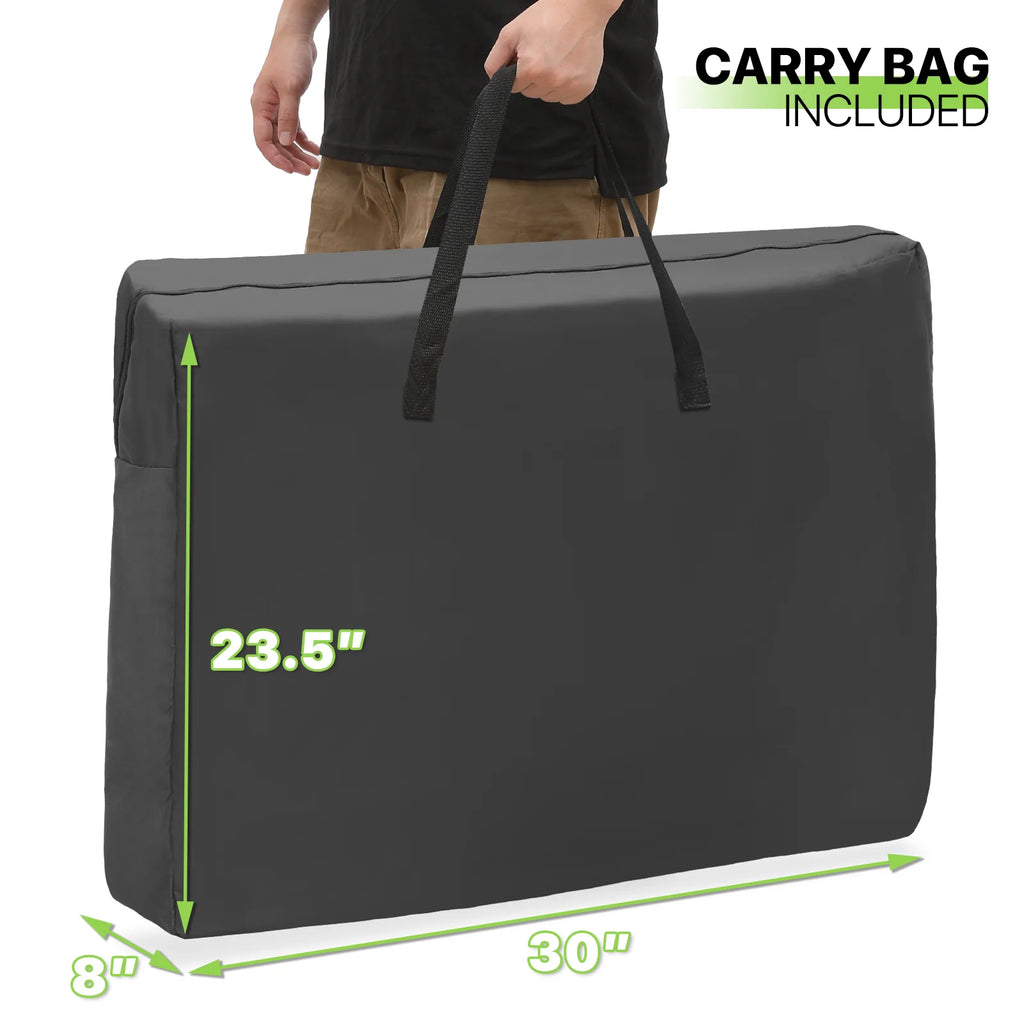 Black Portable Folding Camping Cot with Carry Bag K8853