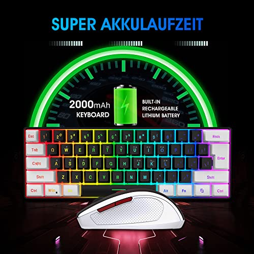 60% Wireless Gaming Keyboard and Mouse Combo J522