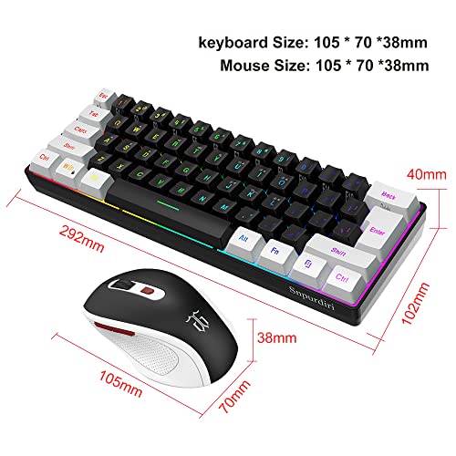 60% Wireless Gaming Keyboard and Mouse Combo J522