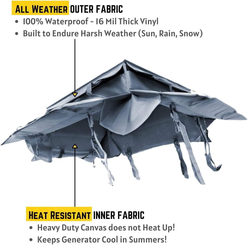 Rain Shelter Enclosure for Portable Generator Tent Running Cover Heavy Duty Generator Shed G78783