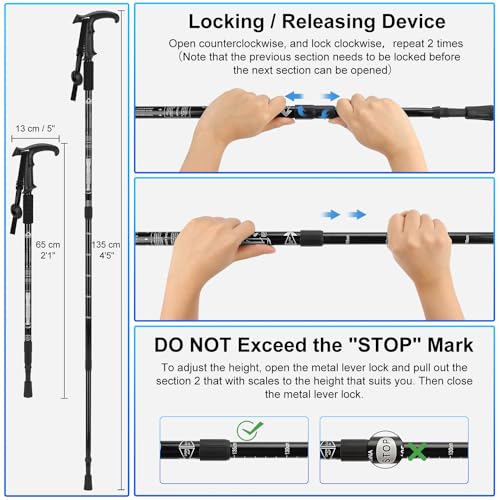 2 Pack Lightweight Aluminum Trekking Poles O27599