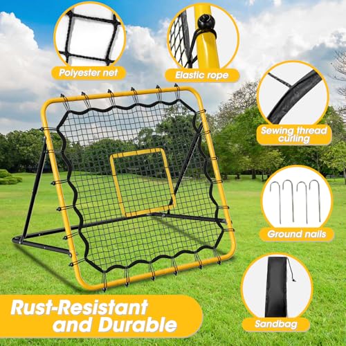 3.7×3.7FT Multi-Sport Training Rebound Net with Pitching Target X6345