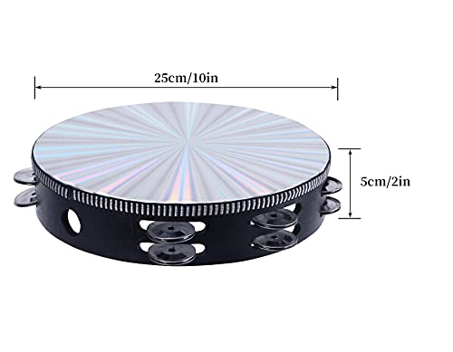 10 inch Tambourine with Double Row Jingle Handheld Percussion Y205