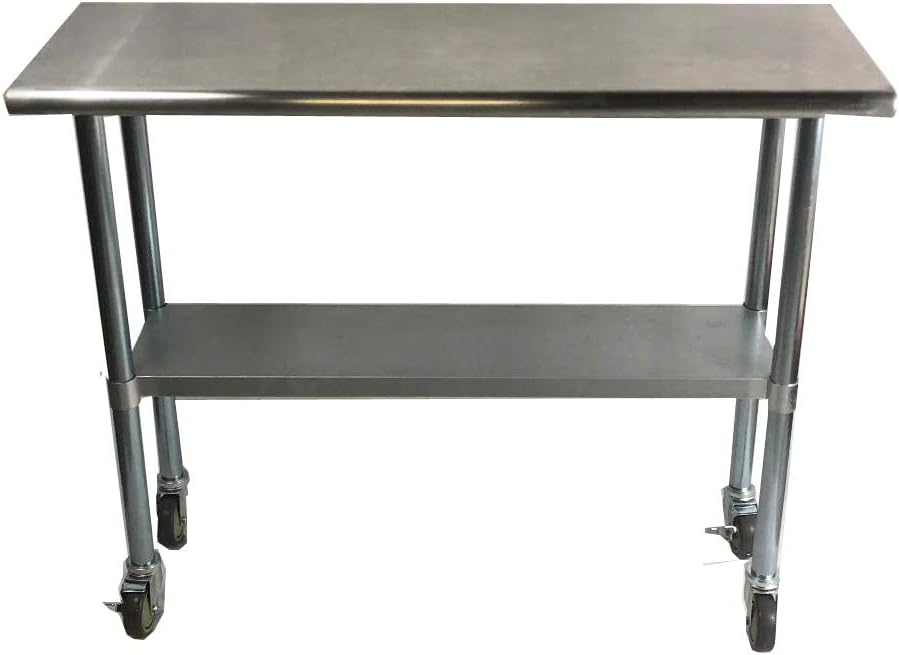 Stainless Steel Work Prep Table 24 x 30 with Wheels H248