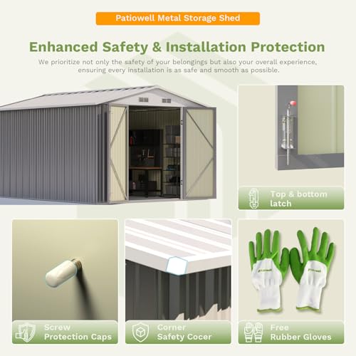 Brown Metal Outdoor Storage Shed I291720
