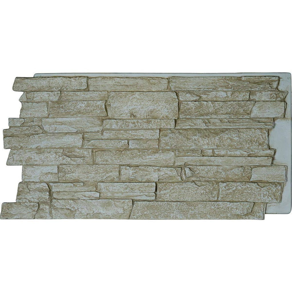 48 inch x 24 inch x 1 1/4 inch Stacked Stone Faux Stone Siding Panel C322