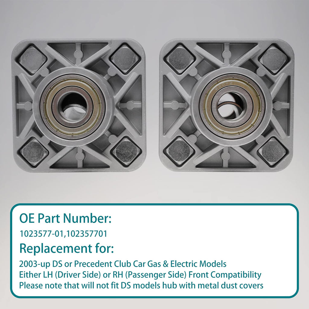 Front Wheel Hub Kit with Bearings Seals 2Pcs A801