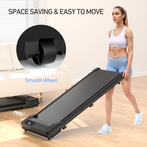 Under Desk Portable Walking Treadmill with Remote Control LED Display T999170