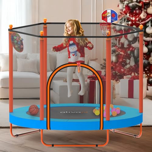 60'' Rebounder Trampoline with Safety Enclosure Net O242