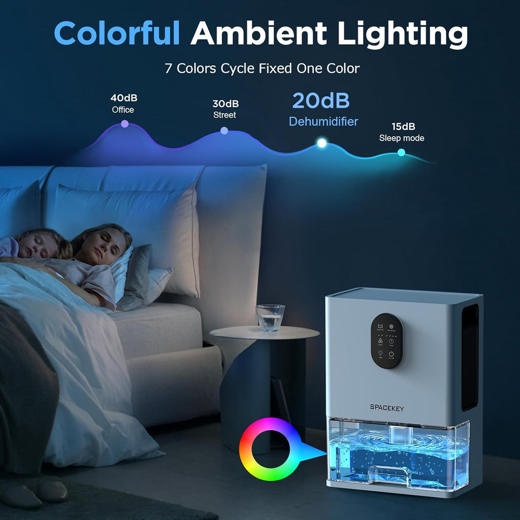 106 OZ Dehumidifier with 7 Color LED Light V37690