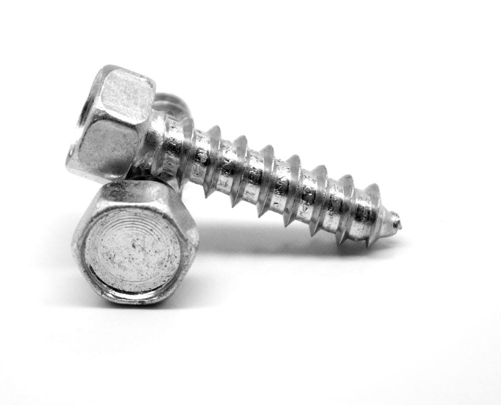 1 1/4 Sheet Metal Screw Indented Hex Head Zinc Plated I19473