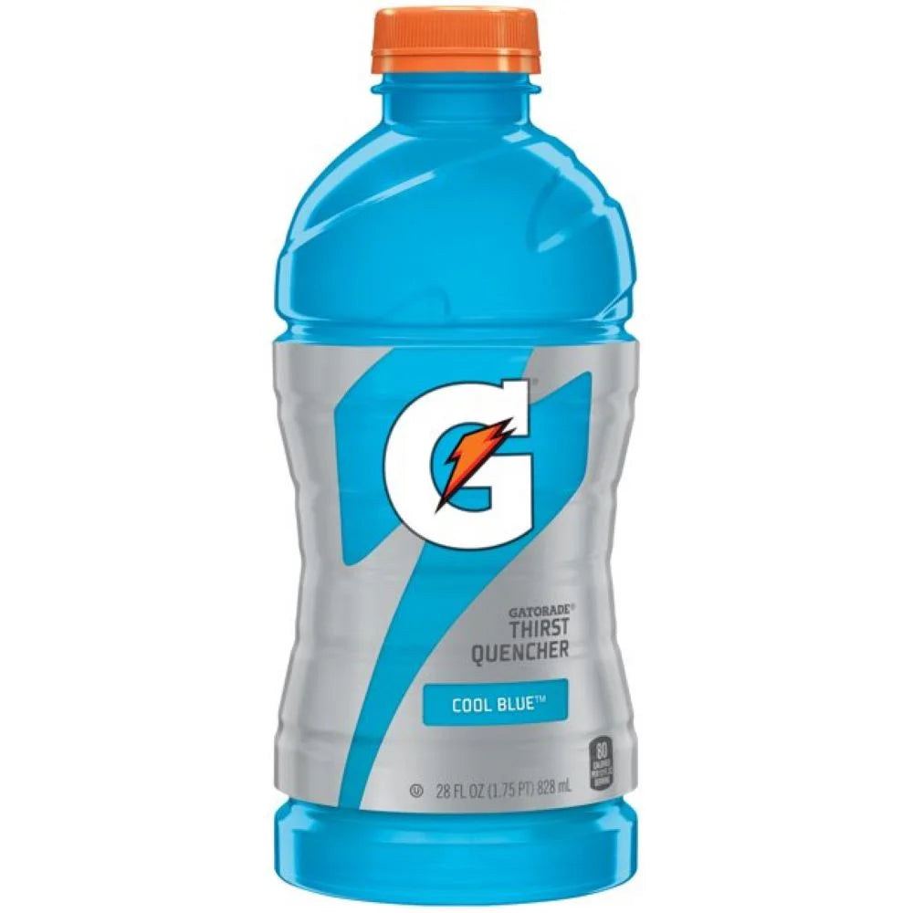 Cool Blue Sport Drink, 28 Fl Oz Bottles, Quantity of 8 C48350