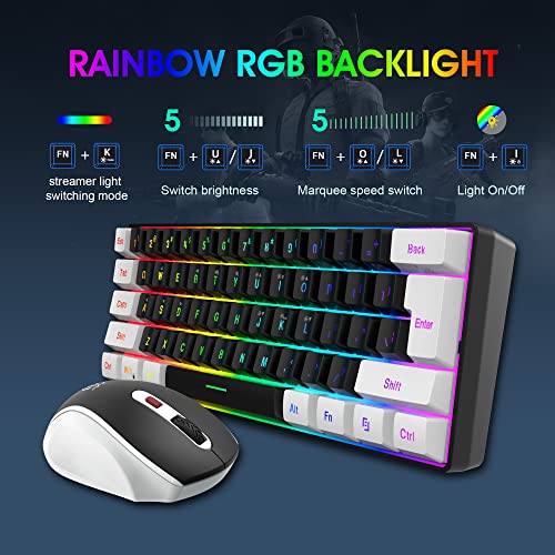 60% Wireless Gaming Keyboard and Mouse Combo J522