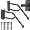 Heavy Duty Handrail Jamb-Mount Handrail for 1-3 Steps Fully Welded Iron Handrail 28'' Long 1.3'' Dia Q6914