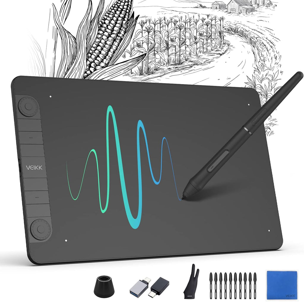 10 x 6 Inch Drawing Tablet with 8 Shortcut Keys H87892
