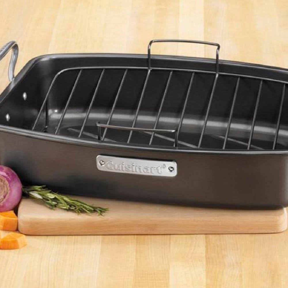 Aluminum Nonstick Roaster with Carving Tools Q940471