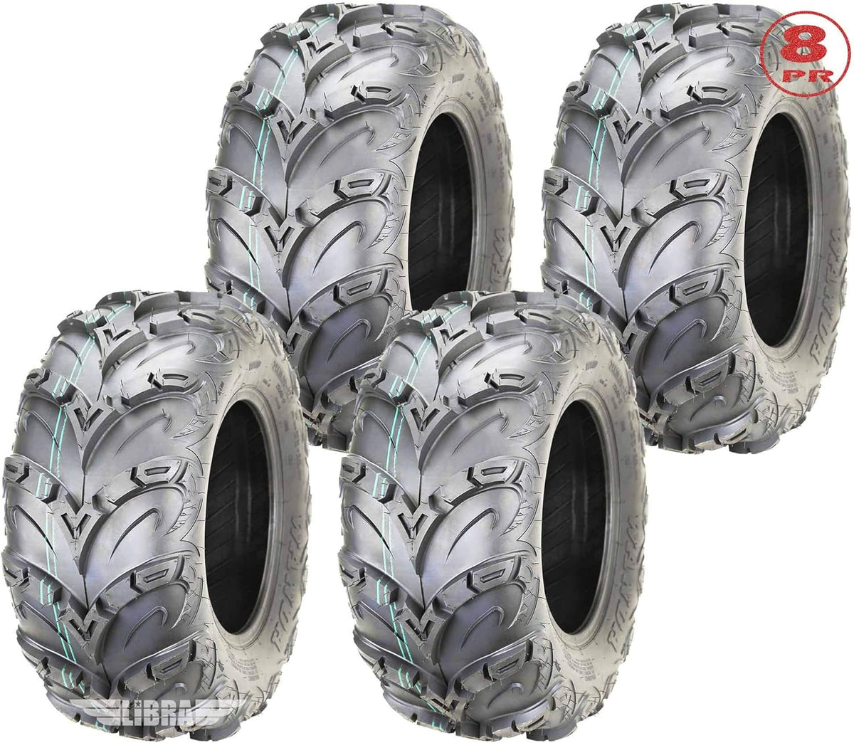 25x8-12 ATV UTV Tires Set of 4 P832
