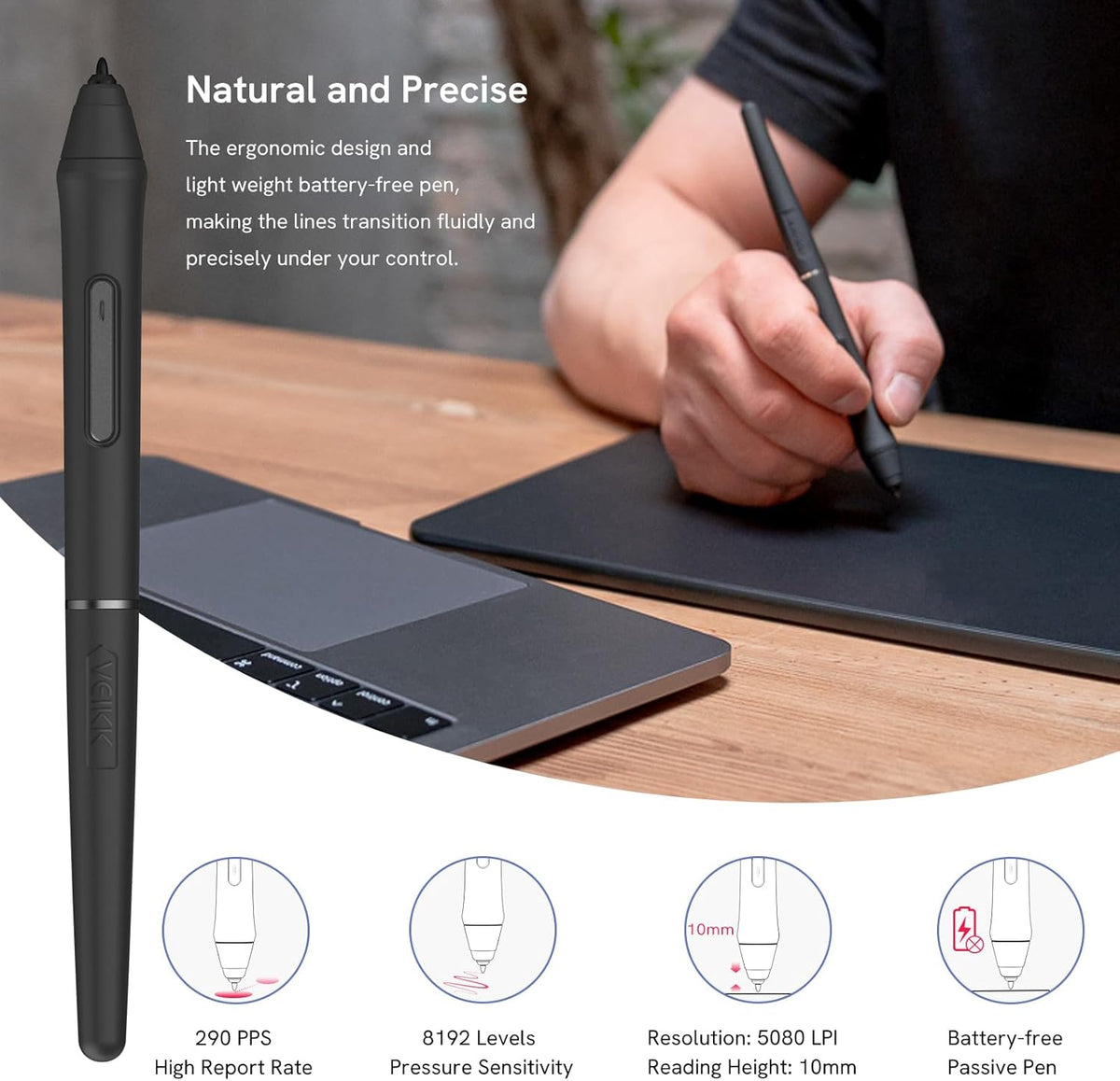 10 x 6 Inch Drawing Tablet with 8 Shortcut Keys H87892